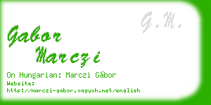 gabor marczi business card