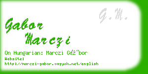 gabor marczi business card